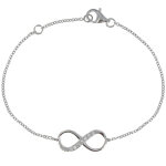 Bracelet argent 925 infini et strass Bracelet argent 925 infini et strass