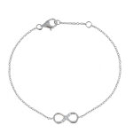 Bracelet argent 925 infini et strass - petit modèle Bracelet argent 925 infini et strass - petit modèle