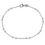 Bracelet argent 925 rhodié et billes Bracelet argent 925 rhodié et billes