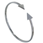Bracelet argent 925 rhodié jonc double flèche Bracelet argent 925 rhodié jonc double flèche