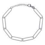 Bracelet argent 925 rhodi mailles cheval