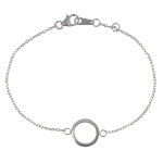 Les poulettes bijoux bracelet argent 925 rhodi� petit cercle