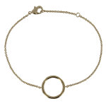 Les poulettes bijoux - bracelet cercle plaqu� or