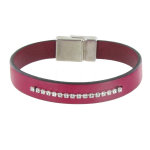 Bracelet cuir et barrette de strass - colors