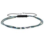 Les poulettes bijoux bracelet duo lien perles de verre multicolores perles argent 925
