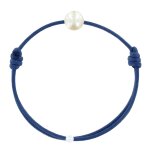 Bracelet enfant la perle blanche des petites poulettes - classics - bleu jean