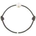 Bracelet enfant la perle blanche des petites poulettes - classics - marron foncé Bracelet enfant la perle blanche des petites poulettes - classics - marron foncé