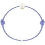 Bracelet enfant la perle blanche des petites poulettes - classics - violet