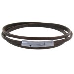 Bracelet femme cuir plat fermoir acier inoxydable - classics - marron fonc
