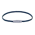 Les poulettes bijoux - bracelet femme tresse plate en cuir brillant fermoir aimant�