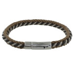 Les poulettes bijoux - bracelet homme torsade tricolore coton
