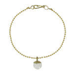 Bracelet laiton petite bulle pâte de verre cristal Bracelet laiton petite bulle pâte de verre cristal