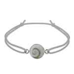 Les poulettes bijoux - bracelet lien elastique oeil de sainte lucie rond argent 925