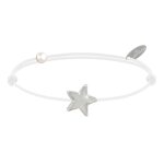 Les poulettes bijoux - bracelet lien etoile d'argent 925 - classics - blanc