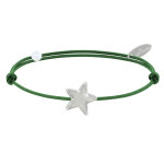 Bracelet lien etoile d'argent 925 - classics - vert