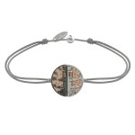 Bracelet lien mdaille argent 925 plaqu or rose ruthnium londres - gris