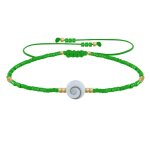 Les poulettes bijoux - bracelet lien oeil de sainte lucie et petites perles brillant