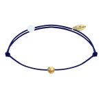 Les poulettes bijoux bracelet lien petite perle plaqu� or - classics - bleu navy