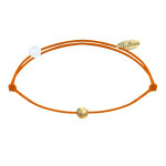 Les poulettes bijoux bracelet lien petite perle plaqu� or - classics - orange