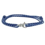 Les poulettes bijoux - bracelet mixte argent 925 mousqueton pivotant et lien en para