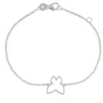 Les poulettes bijoux - bracelet papillon billes d'argent