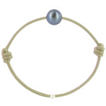 Bracelet la perle de culture noire des poulettes - classics - beige Bracelet la perle de culture noire des poulettes - classics - beige