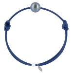 Bracelet la perle de culture noire des poulettes - classics - bleu jean Bracelet la perle de culture noire des poulettes - classics - bleu jean