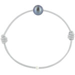 Bracelet la perle de culture noire des poulettes - classics - gris clair Bracelet la perle de culture noire des poulettes - classics - gris clair