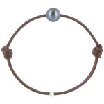 Bracelet la perle de culture noire des poulettes - classics - marron clair Bracelet la perle de culture noire des poulettes - classics - marron clair