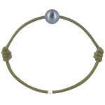 Bracelet la perle de culture noire des poulettes - classics - vert kaki Bracelet la perle de culture noire des poulettes - classics - vert kaki