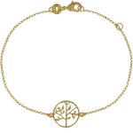 Les poulettes bijoux - bracelet plaqu� or arbre de vie