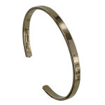 Bracelet plaqu or demi jonc plat