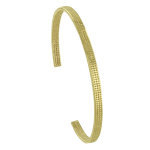 Bracelet plaqué or demi jonc pointillés Bracelet plaqué or demi jonc pointillés