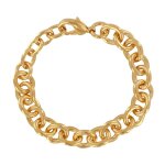 Bracelet plaqu or gourmette gros maillons