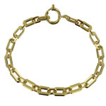 Bracelet plaqu or gourmette moyens maillons