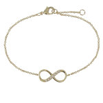 Bracelet plaqué or infini et strass Bracelet plaqué or infini et strass