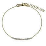 Les poulettes bijoux - bracelet plaqu� or et strass