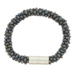 Bracelet torsade de perles de culture - classics - gris