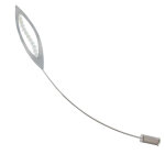 Les poulettes bijoux - broche argent feuille ajour�e et perles blanches