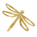 Broche laiton dor libellule martel