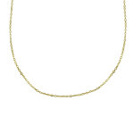 Chaine en plaqu or maille forat 1mm - taille 42 cm