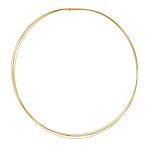 Collier 5 cbles fermoir acier dor - or
