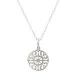 Les poulettes bijoux - collier arabesque ronde argent 925 - taille 40 cm
