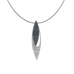 Collier argent 925 feuilles argent 925 oxyd et strass - petit modle