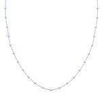 Collier argent 925 long et billes 70cm
