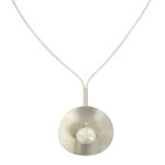 Collier argent 925 nnuphar perle de culture 8 - 9mm - classics - blanc