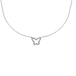 Collier argent 925 papillon entouré de strass Collier argent 925 papillon entouré de strass