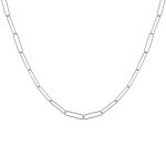 Collier argent 925 rhodié mailles cheval Collier argent 925 rhodié mailles cheval