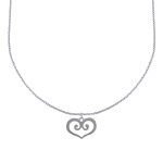 Collier argent 925 et son pendentif coeur ajour