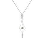 Les poulettes bijoux - collier argent 925 lanterne et cristal - petit mod�le - gris